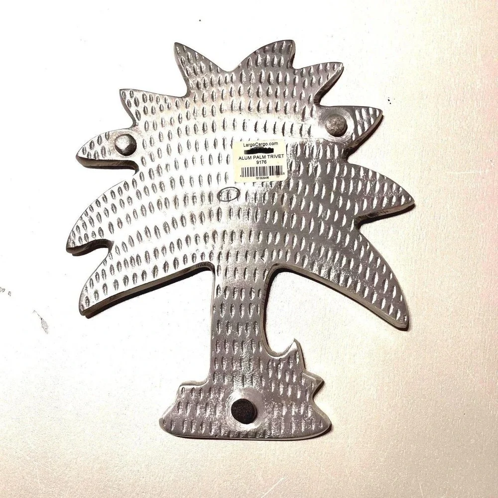 Largo Cargo Aluminum Palm Tree Trivet OS‎ Silver